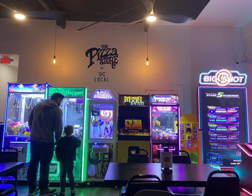 Claw machines and games at The Pizza Store Laguna Hills