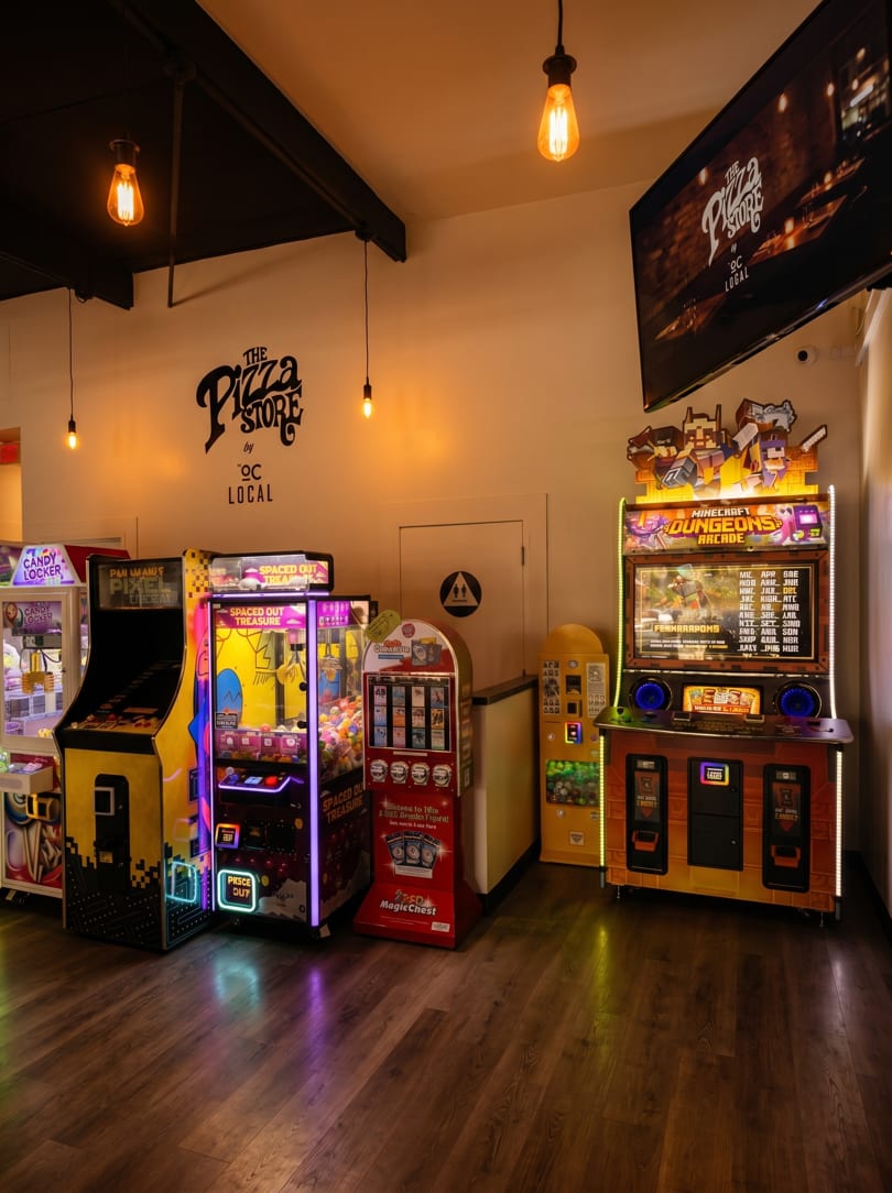 Arcade games at The Pizza Store by OC Local in Laguna Hills