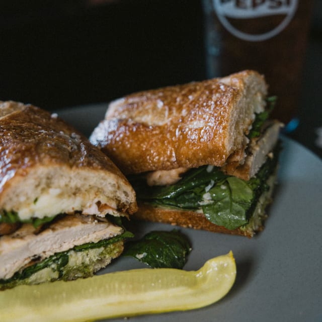 Chicken Pesto Sandwich.